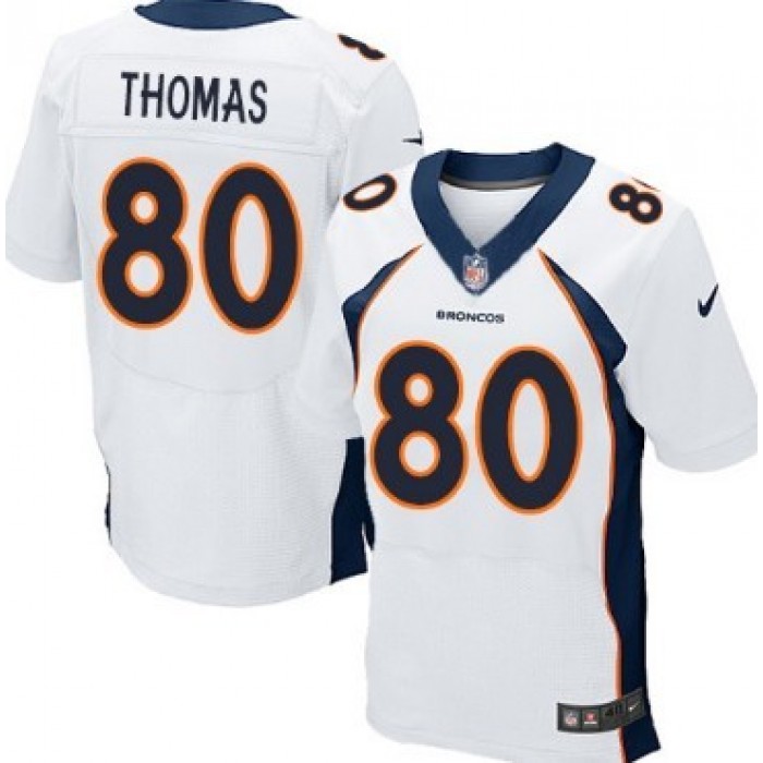 Nike Denver Broncos #80 Julius Thomas 2013 White Elite Jersey