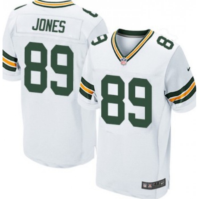 Nike Green Bay Packers #89 James Jones White Elite Jersey