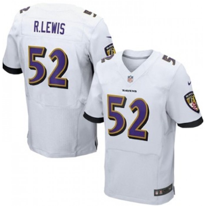 Nike Baltimore Ravens #52 Ray Lewis 2013 White Elite Jersey