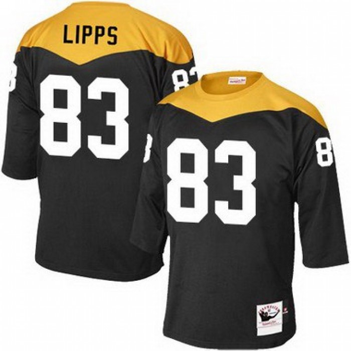 Men's Pittsburgh Steelers #83 Louis Lipps Black Retired Player 1967 Home Throwback NFL Jersey