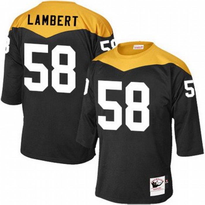 Men's Pittsburgh Steelers #58 Jack Lambert Black Retired Player 1967 Home Throwback NFL Jersey