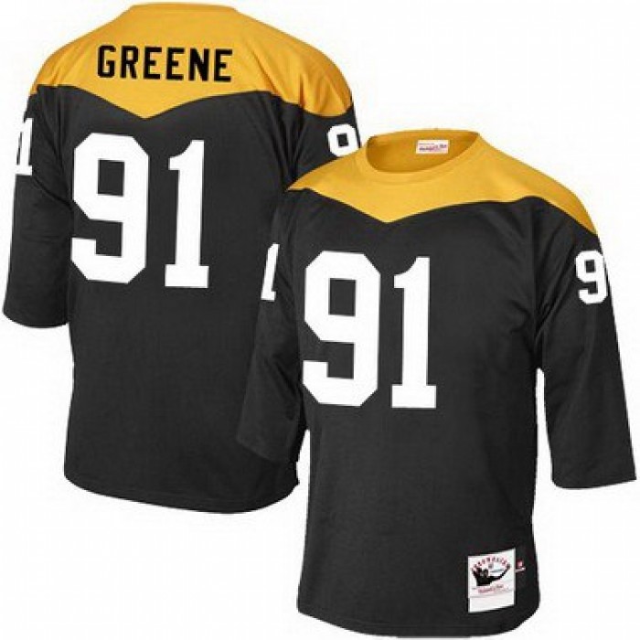 Men's Pittsburgh Steelers #91 Kevin Greene Black Retired Player 1967 Home Throwback NFL Jersey