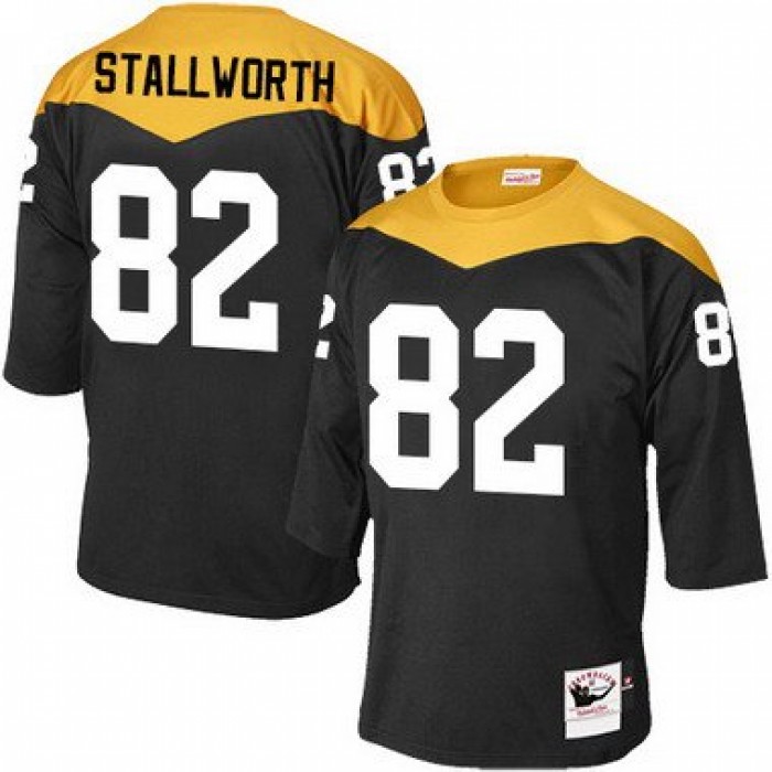 Men's Pittsburgh Steelers #82 John Stallworth Black Retired Player 1967 Home Throwback NFL Jersey