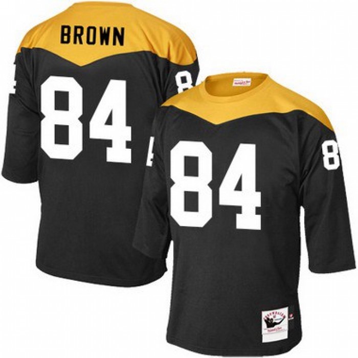 Men's Pittsburgh Steelers #84 Antonio Brown Black 1967 Home Throwback NFL Jersey