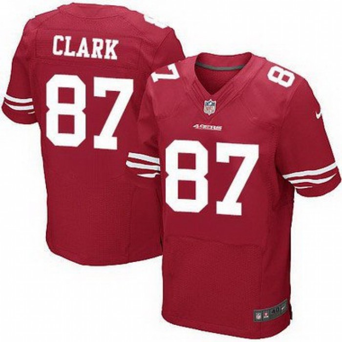 Men's San Francisco 49ers #87 Dwight Clark Scarlet Red Retired Player NFL Nike Elite Jersey