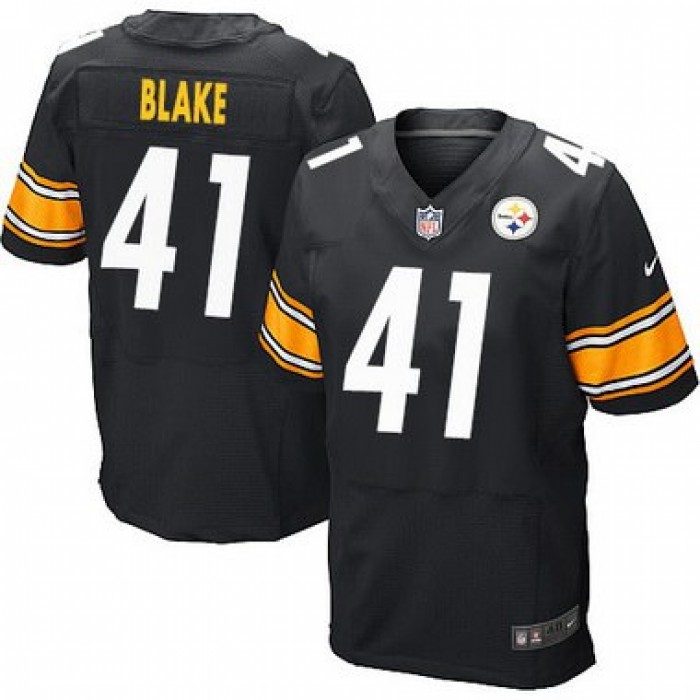 Men's Pittsburgh Steelers #41 Antwon Blake Black Team Color NFL Nike Elite Jersey