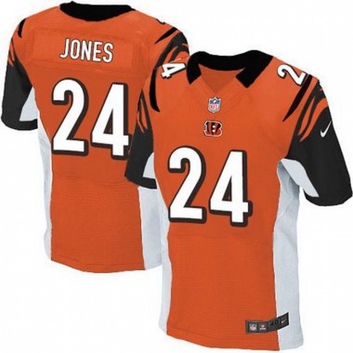 Men's Cincinnati Bengals #24 Adam Jones Orange Alternate NFL Nike Elite Jersey