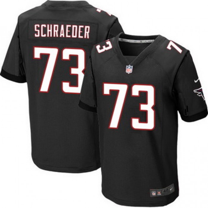 Men's Atlanta Falcons #73 Ryan Schraeder Black Alternate NFL Nike Elite Jersey