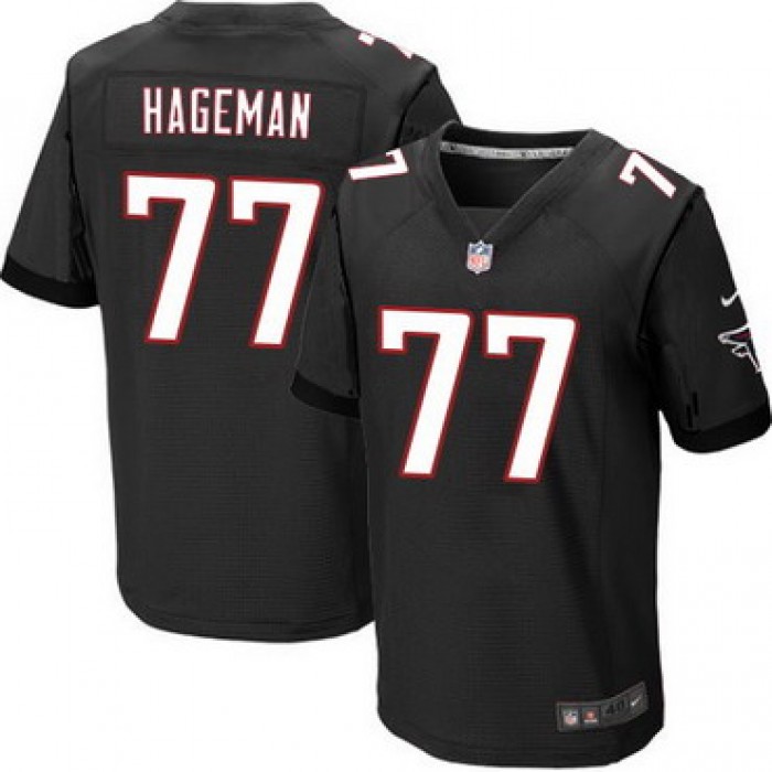 Men's Atlanta Falcons #77 Ra'Shede Hageman Black Alternate NFL Nike Elite Jersey