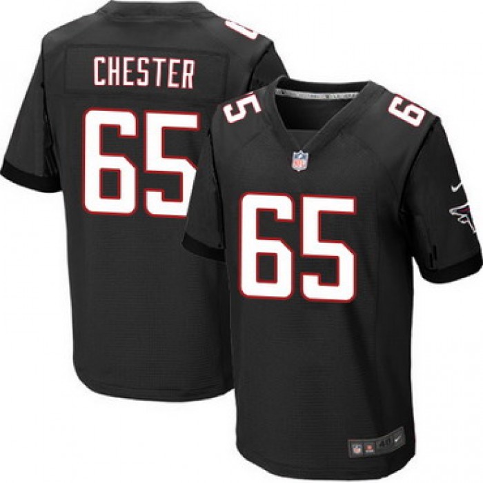 Men's Atlanta Falcons #65 Chris Chester Black Alternate NFL Nike Elite Jersey