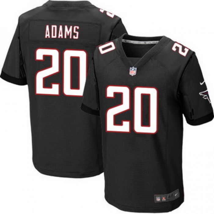 Men's Atlanta Falcons #20 Phillip Adams Black Alternate NFL Nike Elite Jersey