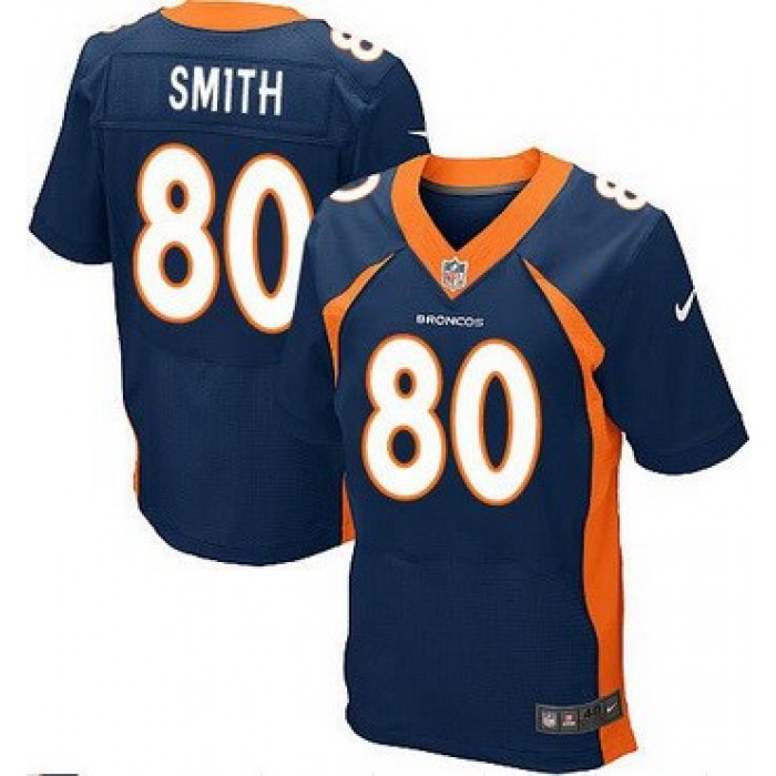 Men's Denver Broncos #80 Rod Smith Navy Blue Retired Player NFL Nike Elite Jersey