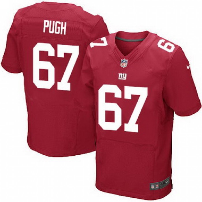 Men's New York Giants #67 Justin Pugh Red Alternate NFL Nike Elite Jersey