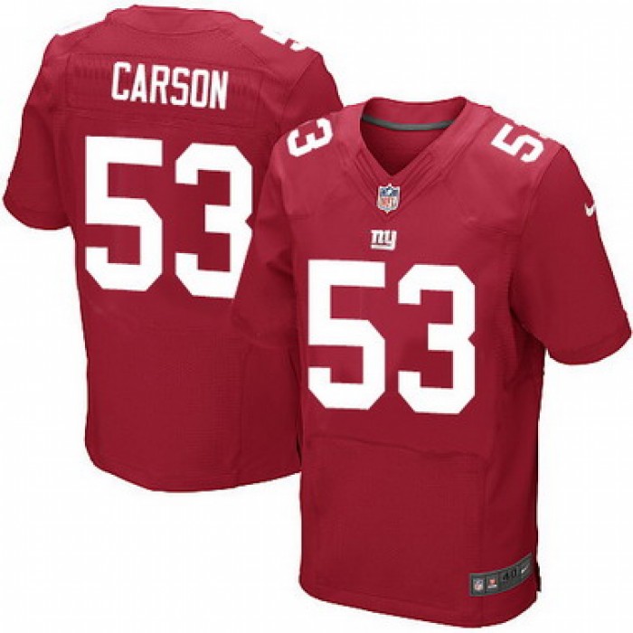 Men's New York Giants #53 Harry Carson Red Alternate NFL Nike Elite Jersey