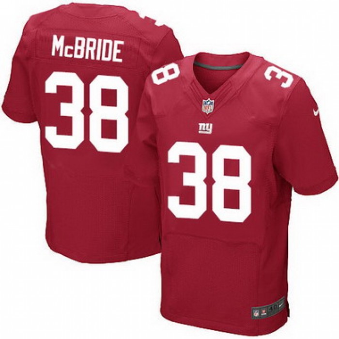 Men's New York Giants #38 Trumaine McBride Red Alternate NFL Nike Elite Jersey