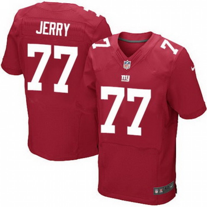 Men's New York Giants #77 John Jerry Red Alternate NFL Nike Elite Jersey