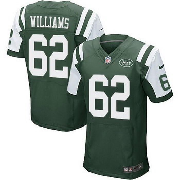 Men's New York Jets #62 Leonard Williams Green Team Color NFL Nike Elite Jersey