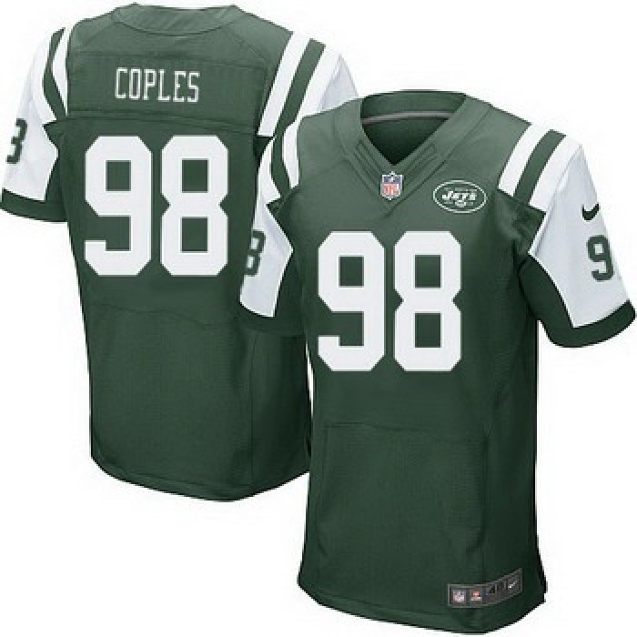 Men's New York Jets #98 Quinton Coples Green Team Color NFL Nike Elite Jersey