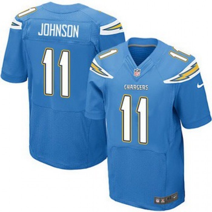 Men's San Diego Chargers #11 Stevie Johnson Light Blue Alternate NFL Nike Elite Jersey
