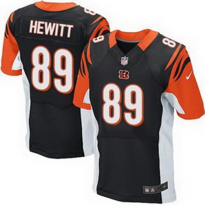 Men's Cincinnati Bengals #89 Ryan Hewitt Black Home NFL Nike Elite Jersey