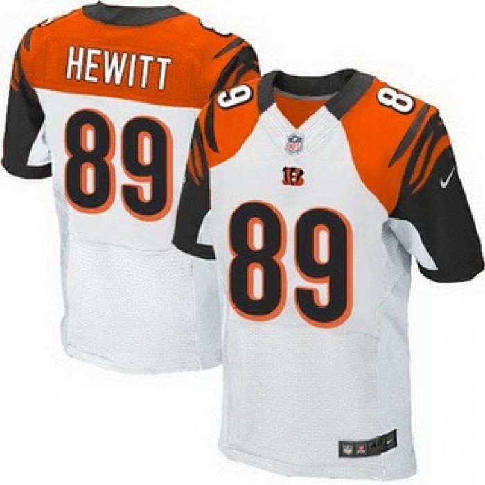 Men's Cincinnati Bengals #89 Ryan Hewitt White Road NFL Nike Elite Jersey