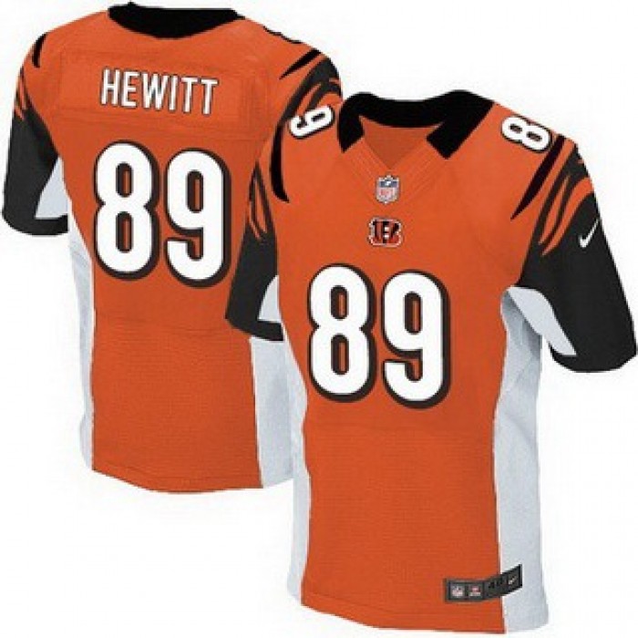 Men's Cincinnati Bengals #89 Ryan Hewitt Orange Alternate NFL Nike Elite Jersey