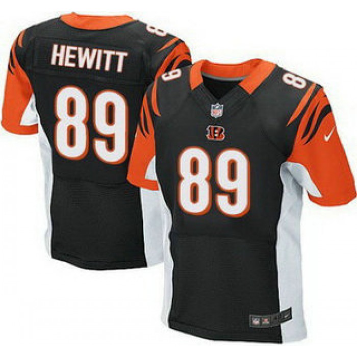 Men's Cincinnati Bengals #89 Ryan Hewitt Black Team Color NFL Nike Elite Jersey