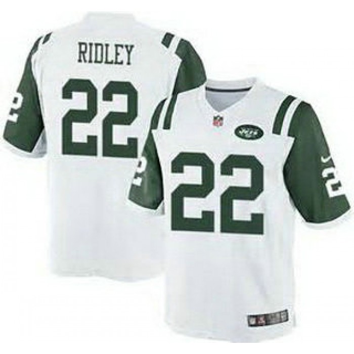 Men's New York Jets #22 Stevan Ridley White Road NFL Nike Elite Jersey