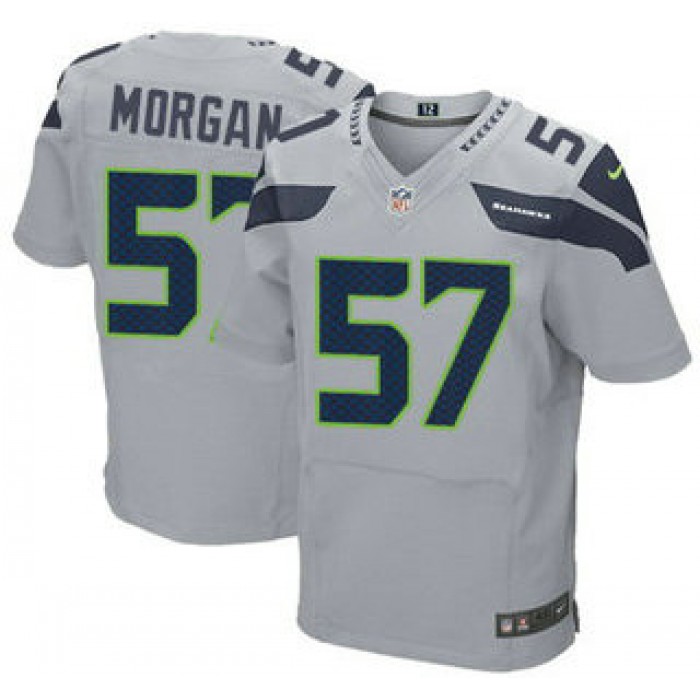 Men's Seattle Seahawks #57 Mike Morgan Gray Alternate NFL Nike Elite Jersey