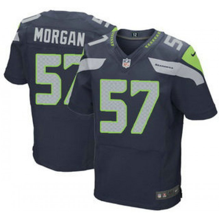 Men's Seattle Seahawks #57 Mike Morgan Navy Blue Team Color NFL Nike Elite Jersey