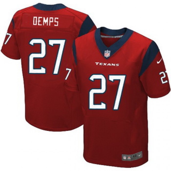 Men's Houston Texans #27 Quintin Demps Red Alternate NFL Nike Elite Jersey