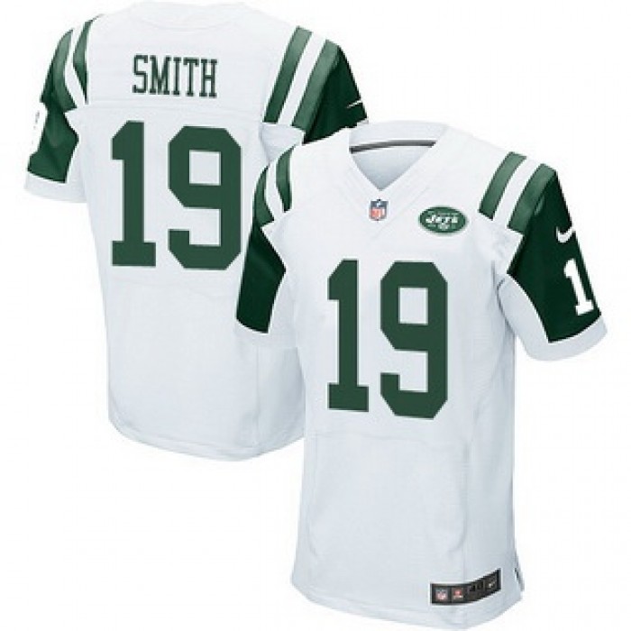 Men's New York Jets #19 Devin Smith White Road NFL Nike Elite Jersey
