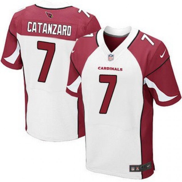 Men's Arizona Cardinals #7 Chandler Catanzaro White Road NFL Nike Elite Jersey