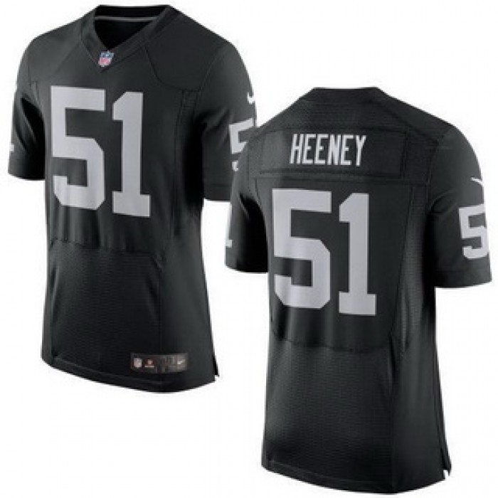 Men's Oakland Raiders #51 Ben Heeney Black Team Color 2015 NFL Nike Elite Jersey