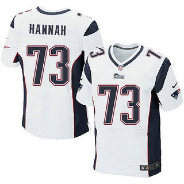 New England Patriots #73 John Hannah White Retired Player NFL Nike Elite Jersey