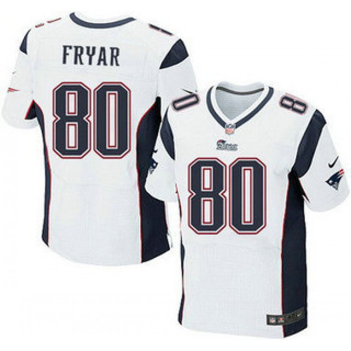 New England Patriots #80 Irving Fryar White Retired Player NFL Nike Elite Jersey