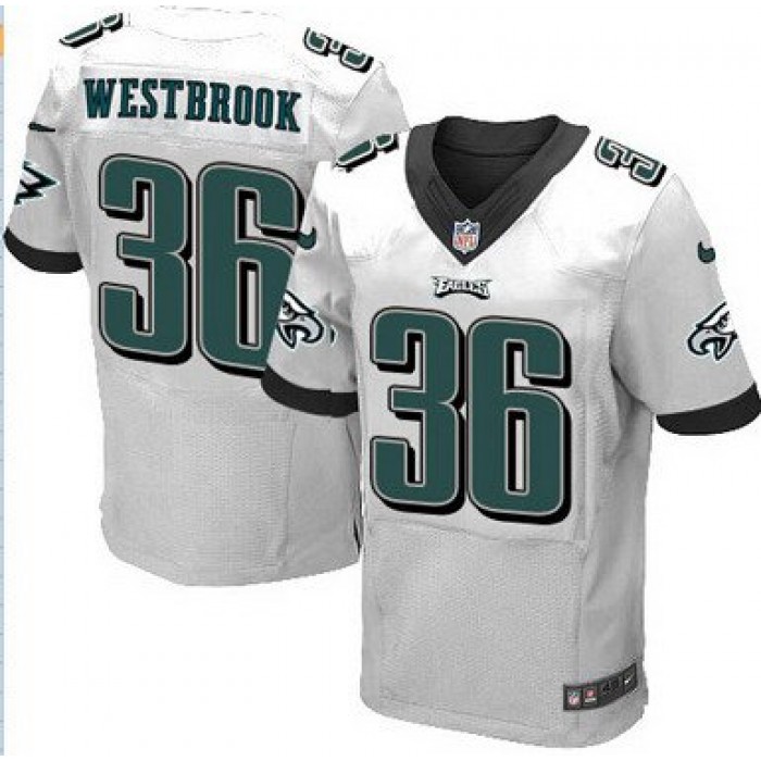 Philadelphia Eagles #36 Brian Westbrook White Retired Player NFL Nike Elite Jersey