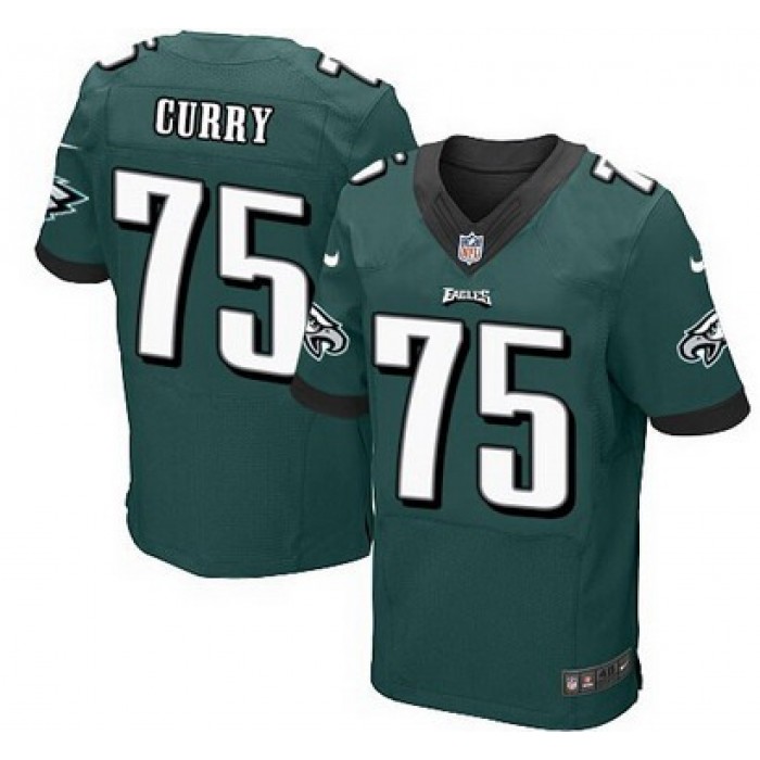 Philadelphia Eagles #75 Vinny Curry Midnight Green Team Color NFL Nike Elite Jersey