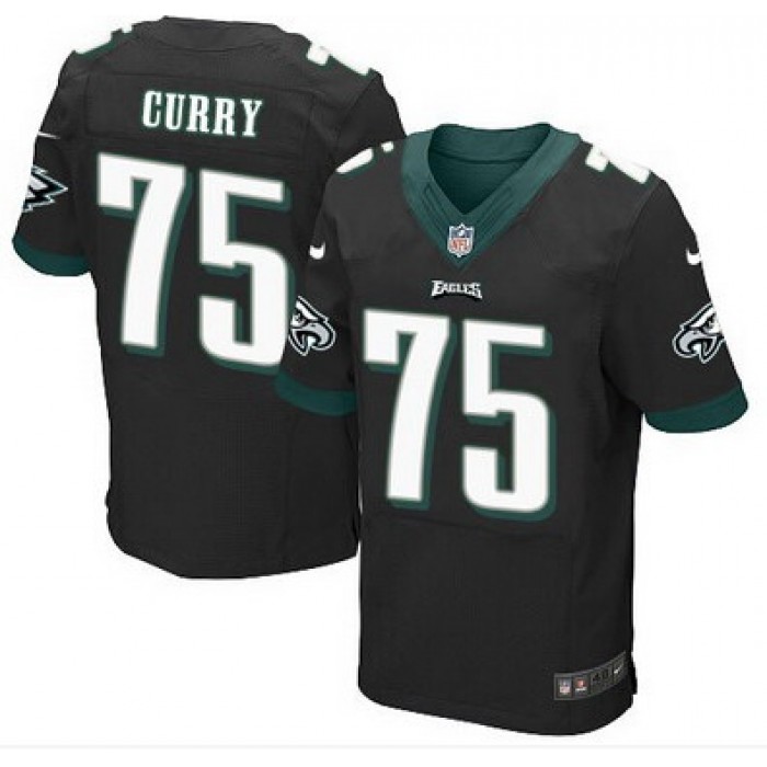 Philadelphia Eagles #75 Vinny Curry Black Alternate NFL Nike Elite Jersey