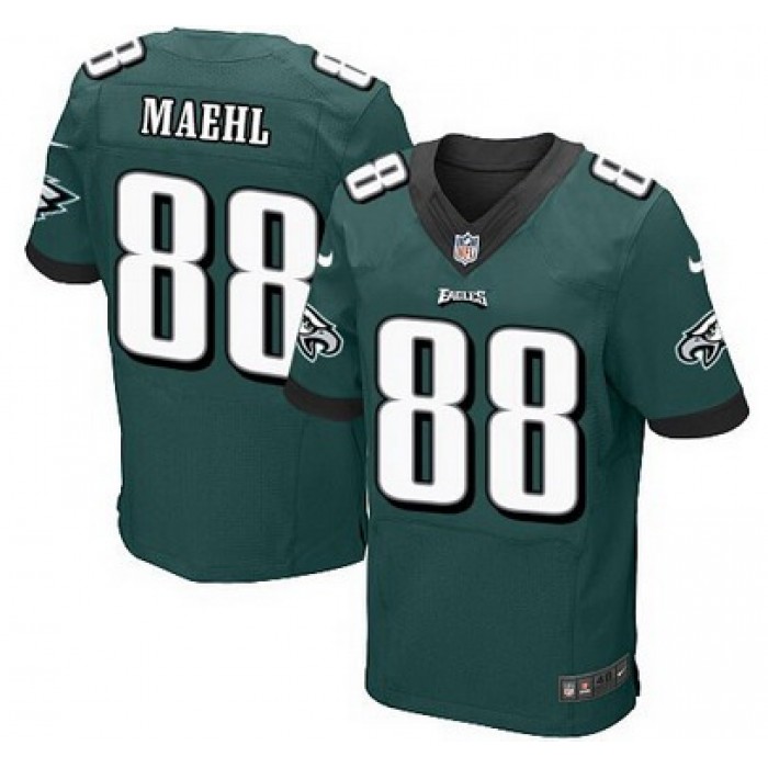 Philadelphia Eagles #88 Jeff Maehl Midnight Green Team Color NFL Nike Elite Jersey
