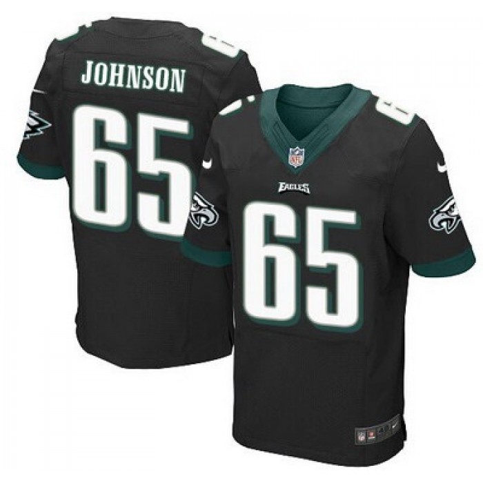 Philadelphia Eagles #65 Lane Johnson Black Alternate NFL Nike Elite Jersey