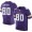 Minnesota Vikings #80 Cris Carter Purple Team Color NFL Nike Elite Jersey