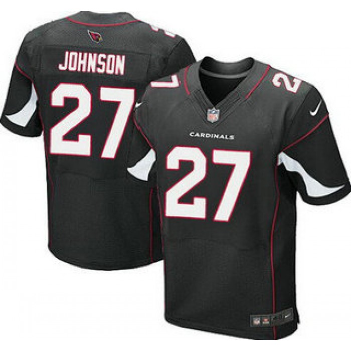 Men's Arizona Cardinals #27 Chris Johnson Black Alternate NFL Nike Elite Jersey