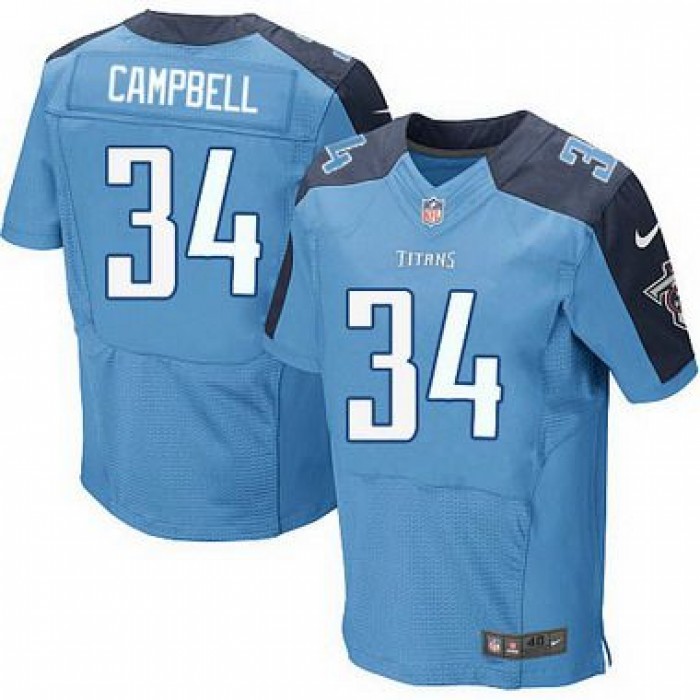 Men's Tennessee Titans #34 Earl Campbell Light Blue Retired Player NFL Nike Elite Jersey