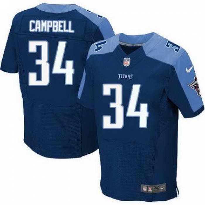 Men's Tennessee Titans #34 Earl Campbell Navy Blue Retired Player NFL Nike Elite Jersey