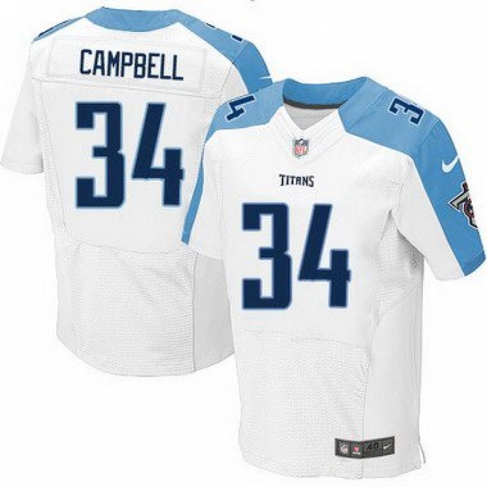 Men's Tennessee Titans #34 Earl Campbell White Retired Player NFL Nike Elite Jersey