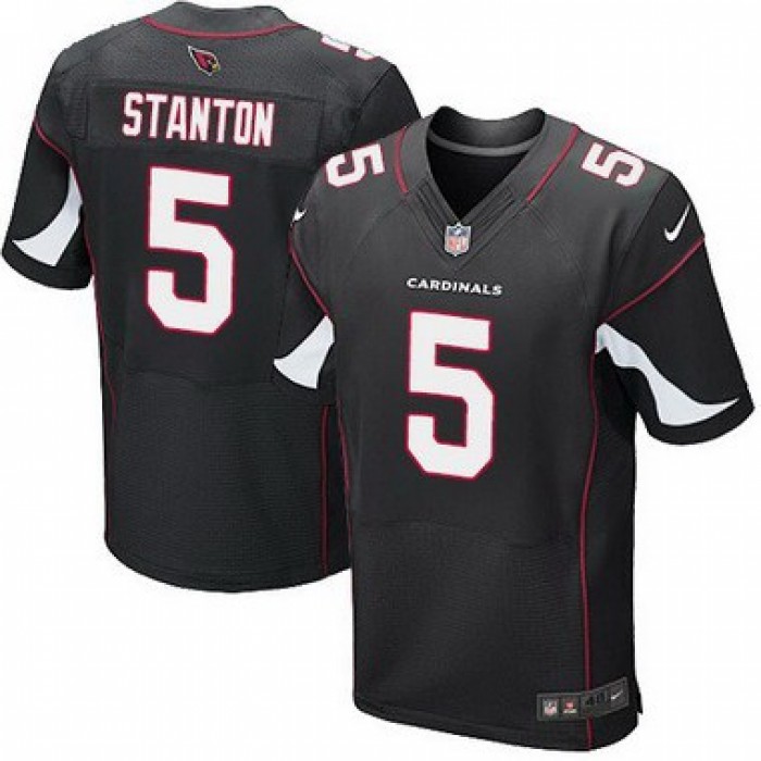 Men's Arizona Cardinals #5 Drew Stanton Black Alternate NFL Nike Elite Jersey