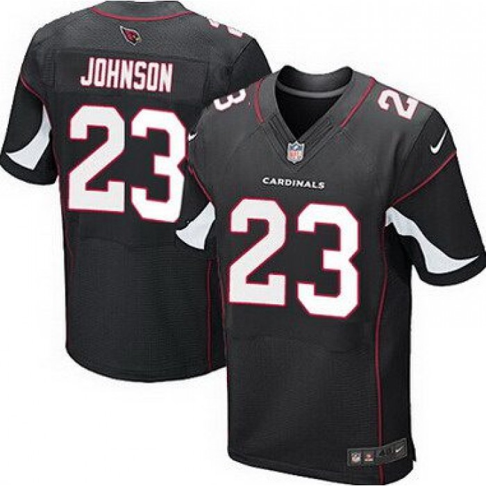 Men's Arizona Cardinals #23 Chris Johnson Black Alternate NFL Nike Elite Jersey