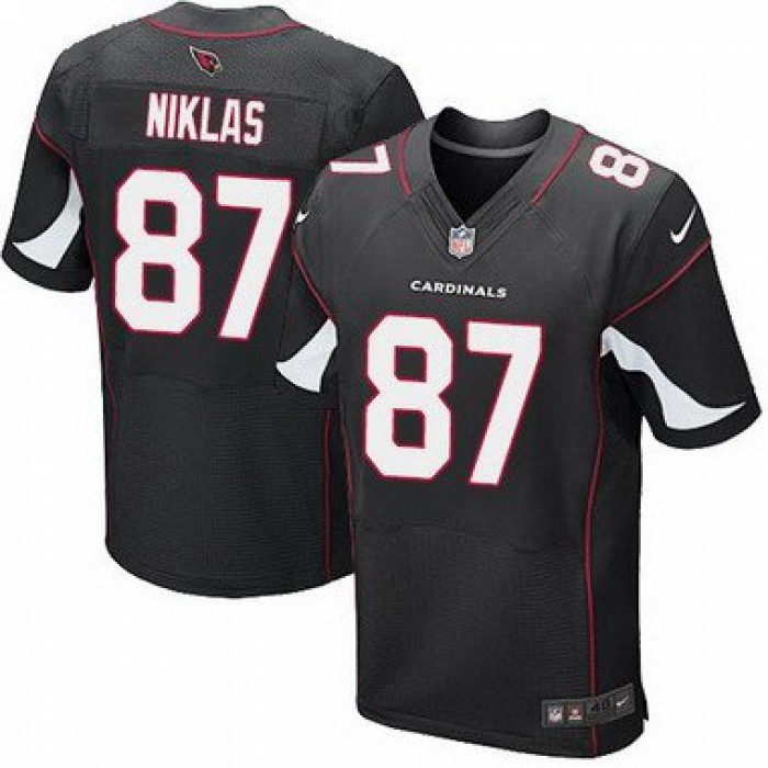 Men's Arizona Cardinals #87 Troy Niklas Black Alternate NFL Nike Elite Jersey