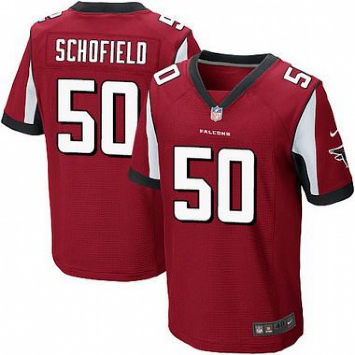Men's Atlanta Falcons #50 O'Brien Schofield Red Team Color NFL Nike Elite Jersey